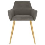 Casa si Gradina - Mobilier - Scaune si fotolii - Scaune - Scaune de bucatarie, 2 buc., gri inchis, catifea - Infinity.ro