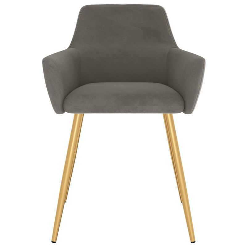 Casa si Gradina - Mobilier - Scaune si fotolii - Scaune - Scaune de bucatarie, 2 buc., gri inchis, catifea - Infinity.ro
