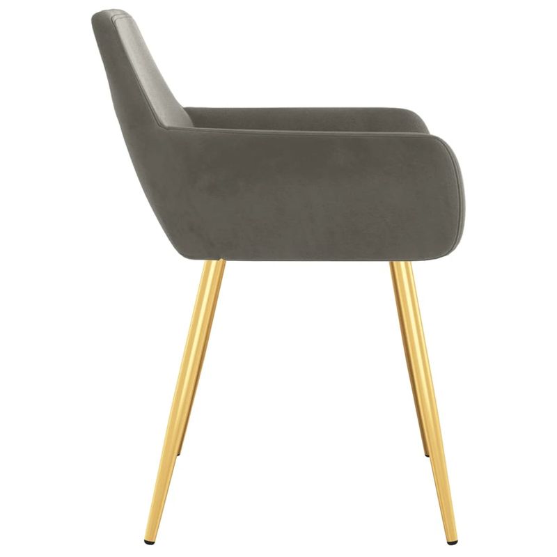 Casa si Gradina - Mobilier - Scaune si fotolii - Scaune - Scaune de bucatarie, 2 buc., gri inchis, catifea - Infinity.ro