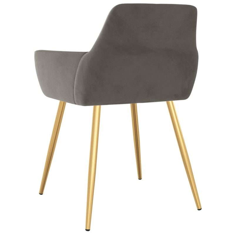 Casa si Gradina - Mobilier - Scaune si fotolii - Scaune - Scaune de bucatarie, 2 buc., gri inchis, catifea - Infinity.ro