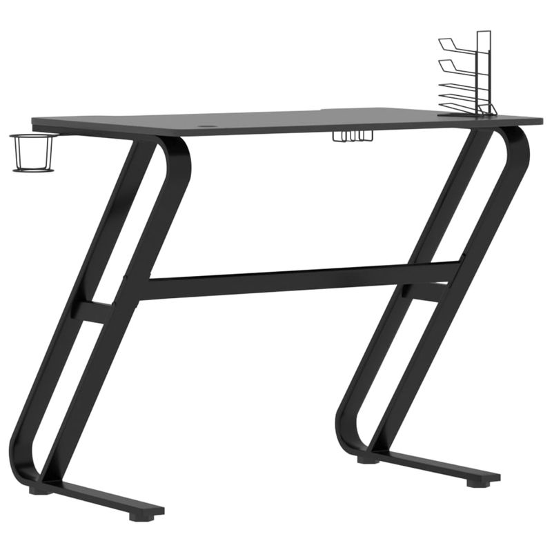 Casa si Gradina - Mobilier - Mese si birouri - Birouri - Birou de gaming cu picioare in forma de ZZ, negru, 90x60x75 cm - Infinity.ro