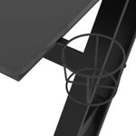 Casa si Gradina - Mobilier - Mese si birouri - Birouri - Birou de gaming cu picioare in forma de ZZ, negru, 90x60x75 cm - Infinity.ro
