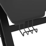 Casa si Gradina - Mobilier - Mese si birouri - Birouri - Birou de gaming cu picioare in forma de ZZ, negru, 90x60x75 cm - Infinity.ro