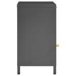Casa si Gradina - Mobilier - Comode si corpuri - Noptiere - Noptiera, antracit, 40x30x54,5 cm, otel si sticla - Infinity.ro