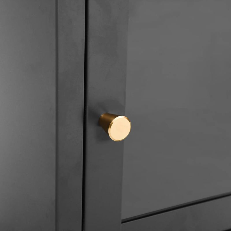 Casa si Gradina - Mobilier - Comode si corpuri - Noptiere - Noptiera, antracit, 40x30x54,5 cm, otel si sticla - Infinity.ro