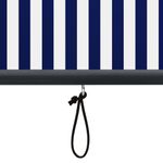 Casa si Gradina - Textile si covoare - Rulouri si jaluzele - Jaluzea tip rulou de exterior, albastru si alb, 120 x 250 cm - Infinity.ro