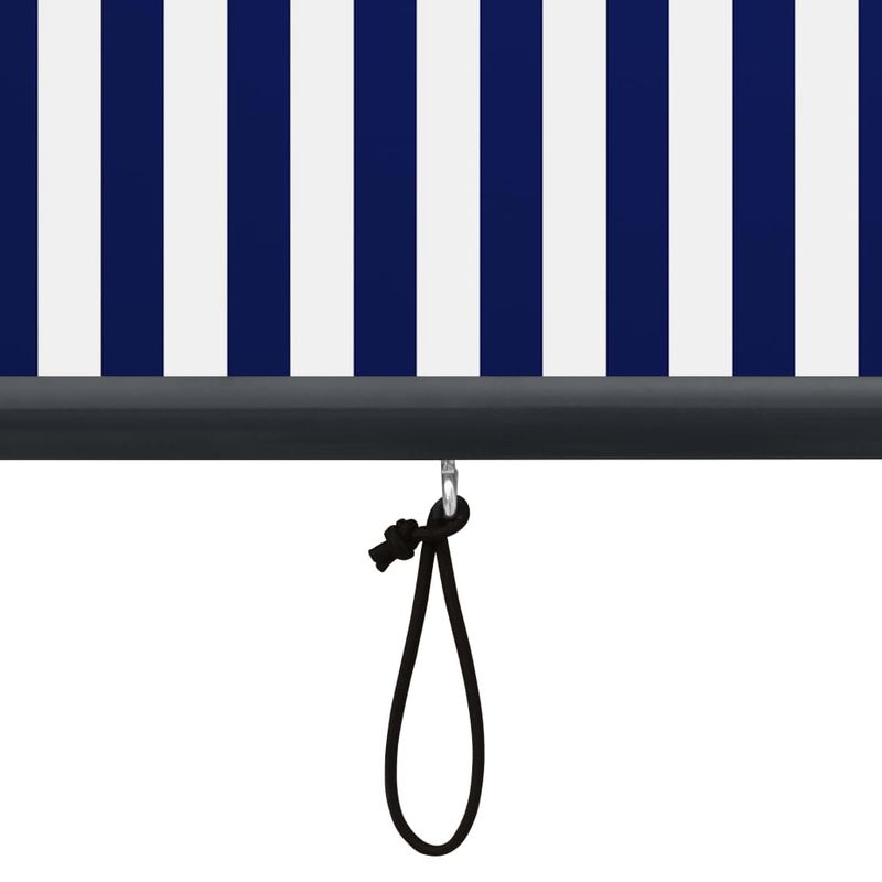 Casa si Gradina - Textile si covoare - Rulouri si jaluzele - Jaluzea tip rulou de exterior, albastru si alb, 120 x 250 cm - Infinity.ro