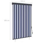 Casa si Gradina - Textile si covoare - Rulouri si jaluzele - Jaluzea tip rulou de exterior, albastru si alb, 120 x 250 cm - Infinity.ro