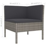 Casa si Gradina - Gradina si terasa - Mobilier exterior - Seturi mobila gradina - Set mobilier relaxare gradina cu perne, 2 piese, gri și antracit, poliratan - Infinity.ro