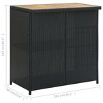 Casa si Gradina - Mobilier - Seturi de mobilier - Seturi bucatarie - Set de bar, 3 piese, negru și maro, poliratan - Infinity.ro
