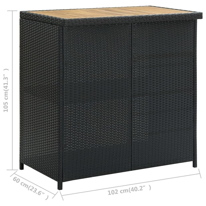 Casa si Gradina - Mobilier - Seturi de mobilier - Seturi bucatarie - Set de bar, 3 piese, negru și maro, poliratan - Infinity.ro