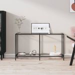 Casa si Gradina - Mobilier - Comode si corpuri - Console - Masa consola, transparent, 140x35x75,5 cm, sticla securizata - Infinity.ro