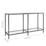 Casa si Gradina - Mobilier - Comode si corpuri - Console - Masa consola, transparent, 140x35x75,5 cm, sticla securizata - Infinity.ro