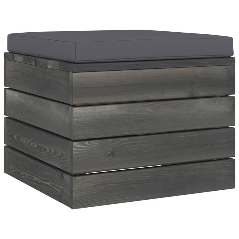 Casa si Gradina - Gradina si terasa - Mobilier exterior - Seturi mobila gradina - Set mobilier gradina din paleti, 2 piese, cu perne, lemn de pin, pernă șezut antracit - Infinity.ro