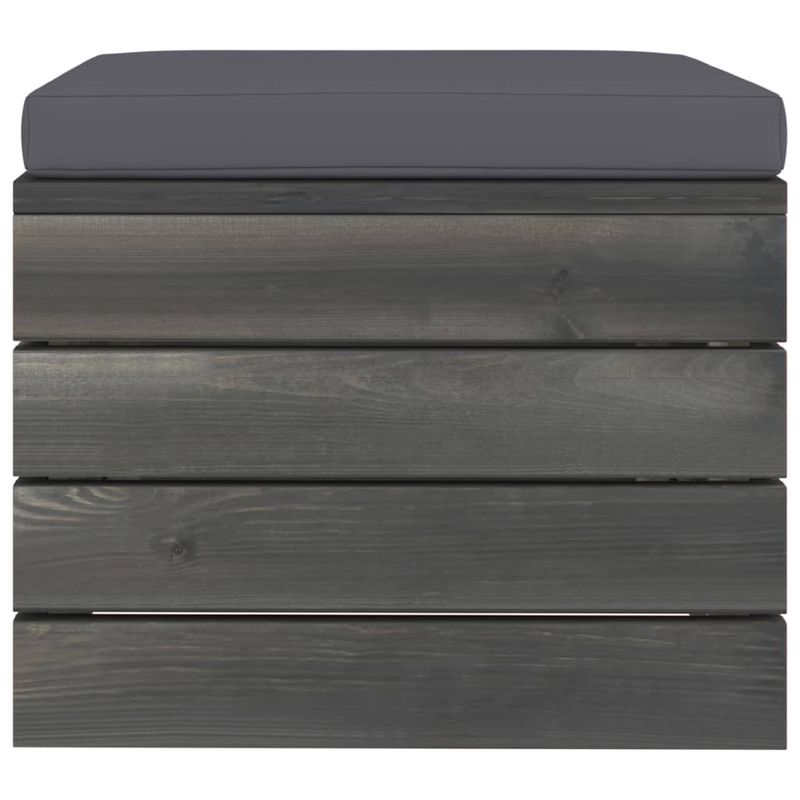 Casa si Gradina - Gradina si terasa - Mobilier exterior - Seturi mobila gradina - Set mobilier gradina din paleti, 2 piese, cu perne, lemn de pin, pernă șezut antracit - Infinity.ro