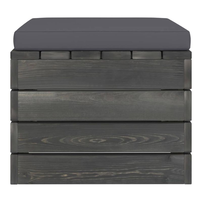 Casa si Gradina - Gradina si terasa - Mobilier exterior - Seturi mobila gradina - Set mobilier gradina din paleti, 2 piese, cu perne, lemn de pin, pernă șezut antracit - Infinity.ro