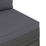 Casa si Gradina - Gradina si terasa - Mobilier exterior - Seturi mobila gradina - Set mobilier gradina din paleti, 2 piese, cu perne, lemn de pin, pernă șezut antracit - Infinity.ro