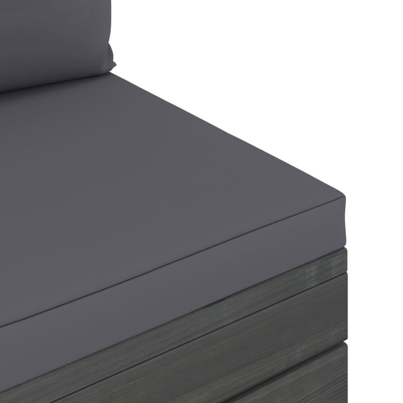 Casa si Gradina - Gradina si terasa - Mobilier exterior - Seturi mobila gradina - Set mobilier gradina din paleti, 2 piese, cu perne, lemn de pin, pernă șezut antracit - Infinity.ro