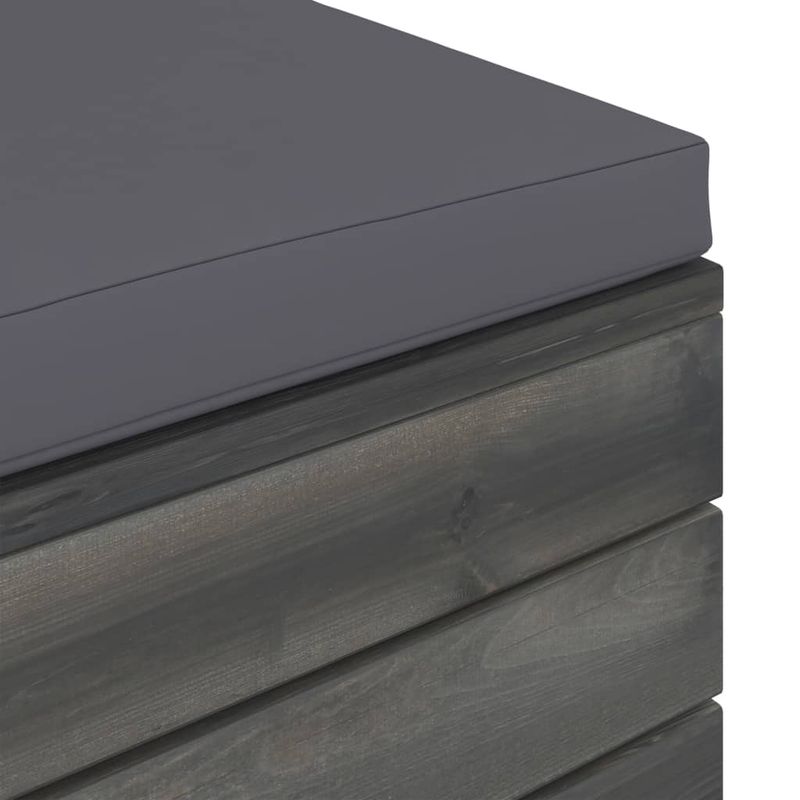 Casa si Gradina - Gradina si terasa - Mobilier exterior - Seturi mobila gradina - Set mobilier gradina din paleti, 2 piese, cu perne, lemn de pin, pernă șezut antracit - Infinity.ro