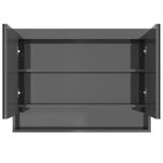 Casa si Gradina - Mobilier - Mobilier baie - Corpuri baie - Dulap de baie cu oglinda, gri stralucitor, 80x15x60 cm, MDF - Infinity.ro