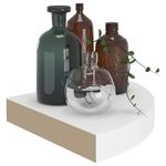 Casa si Gradina - Mobilier - Biblioteci si rafturi - Rafturi - Raft coltar de perete, alb, 25 x 25 x 3,8 cm, MDF - Infinity.ro