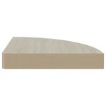 Casa si Gradina - Mobilier - Biblioteci si rafturi - Rafturi - Raft coltar de perete, stejar si alb, 25x25x3,8 cm, MDF - Infinity.ro
