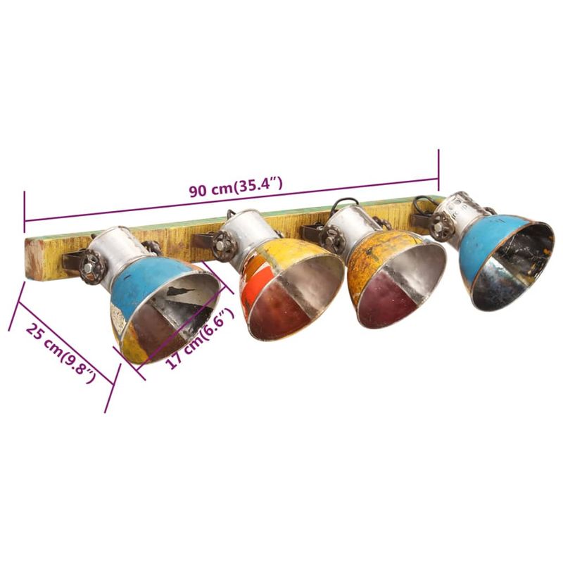 Casa si Gradina - Corpuri si surse de iluminat - Plafoniere, aplice si spoturi - Lampa de perete industriala, multicolor, 90x25 cm E27 - Infinity.ro