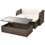 Casa si Gradina - Gradina si terasa - Mobilier exterior - Seturi mobila gradina - Set mobilier de gradina cu perne, 4 piese, maro, poliratan - Infinity.ro