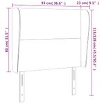 Casa si Gradina - Mobilier - Paturi si accesorii - Accesorii paturi - Tablie de pat cu aripioare albastru inchis 93x23x118/128cm catifea - Infinity.ro