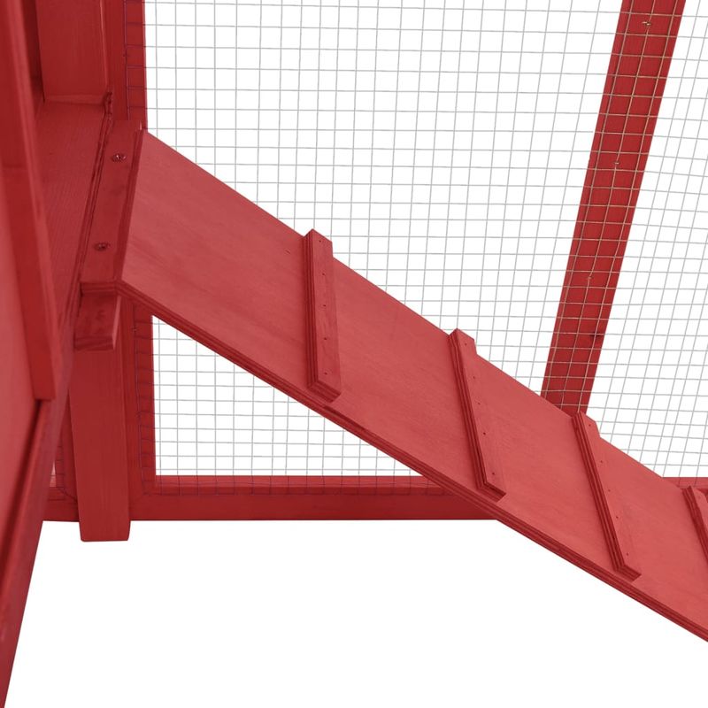 Petshop - Accesorii petshop - Culcusuri si custi - Custi interior si exterior - Cotet de pasari cu un cuibar, rosu si alb, lemn masiv de brad - Infinity.ro