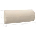 Casa si Gradina - Gradina si terasa - Mobilier exterior - Perne decorative exterior - Tetiera pentru sezlong, crem, 40 x 7,5 x 15 cm, textilena - Infinity.ro