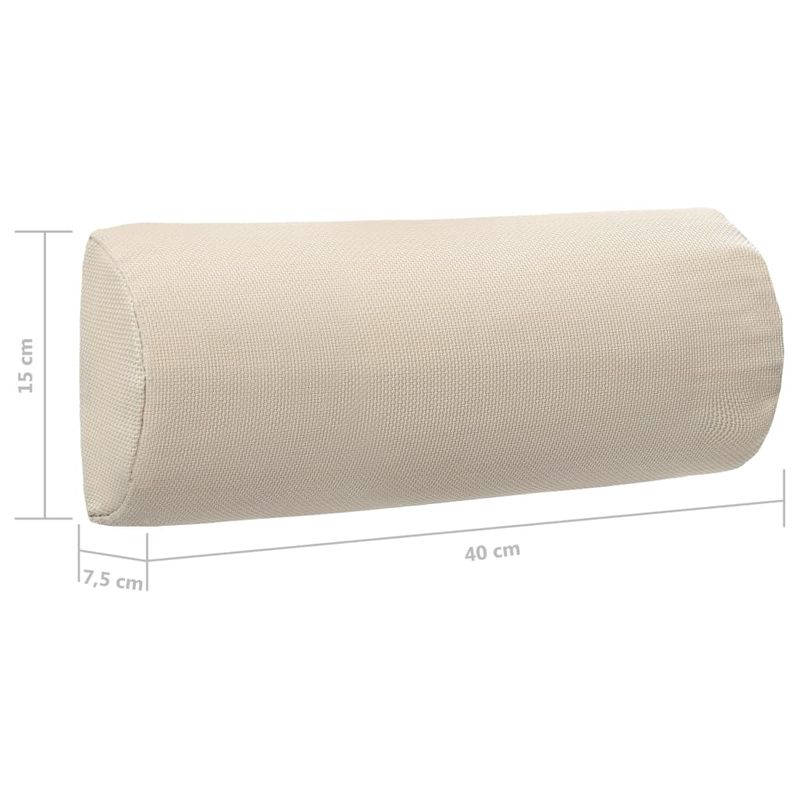 Casa si Gradina - Gradina si terasa - Mobilier exterior - Perne decorative exterior - Tetiera pentru sezlong, crem, 40 x 7,5 x 15 cm, textilena - Infinity.ro