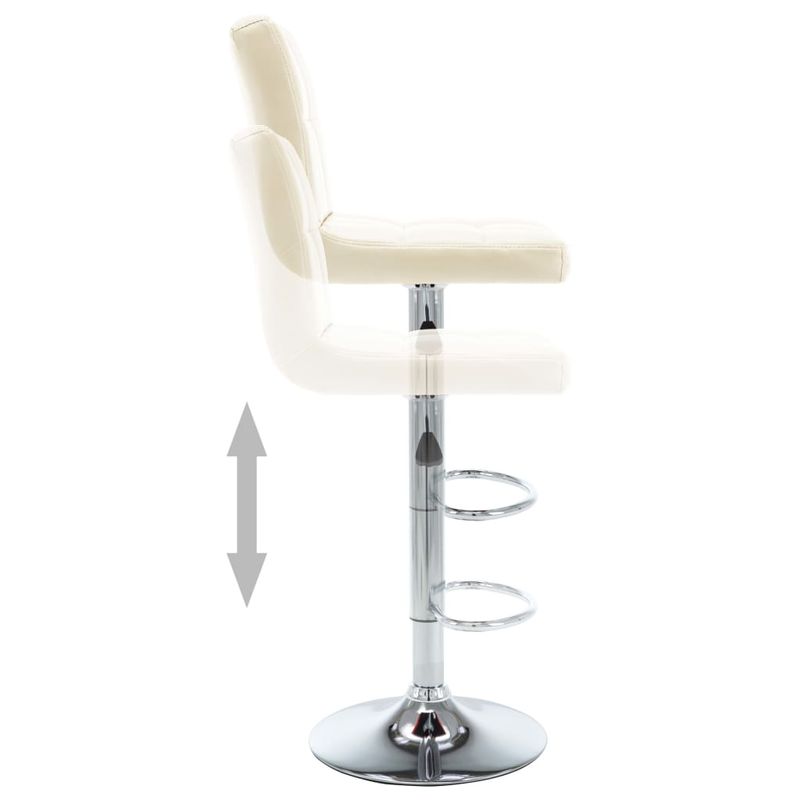 Casa si Gradina - Mobilier - Scaune si fotolii - Scaune - Scaune de bar, 2 buc., crem, piele ecologica - Infinity.ro