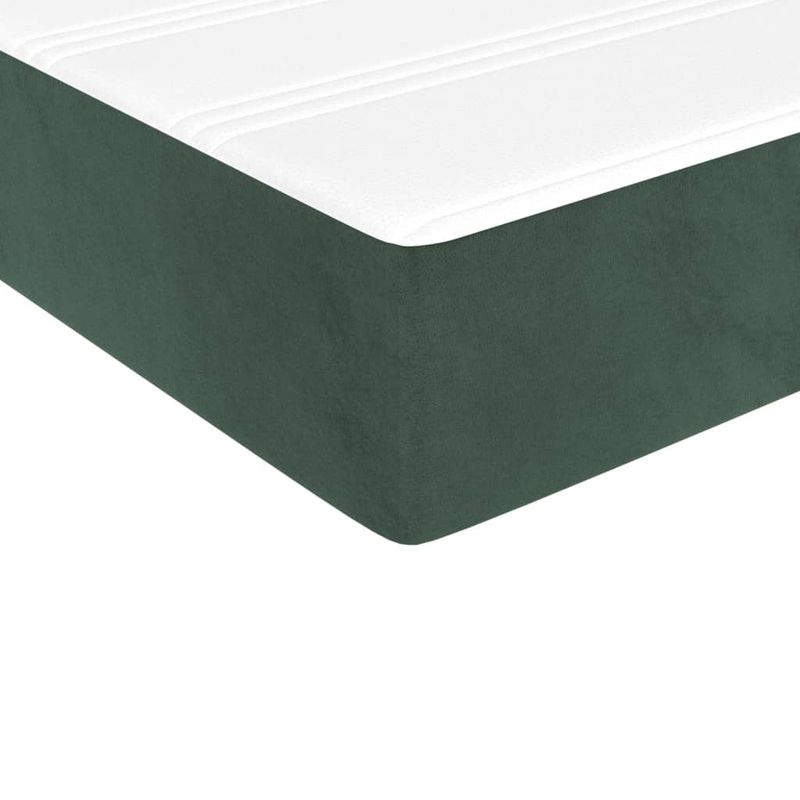 Casa si Gradina - Mobilier - Saltele si somiere - Saltele - Saltea de pat cu arcuri, verde inchis, 90x200x20 cm, catifea - Infinity.ro