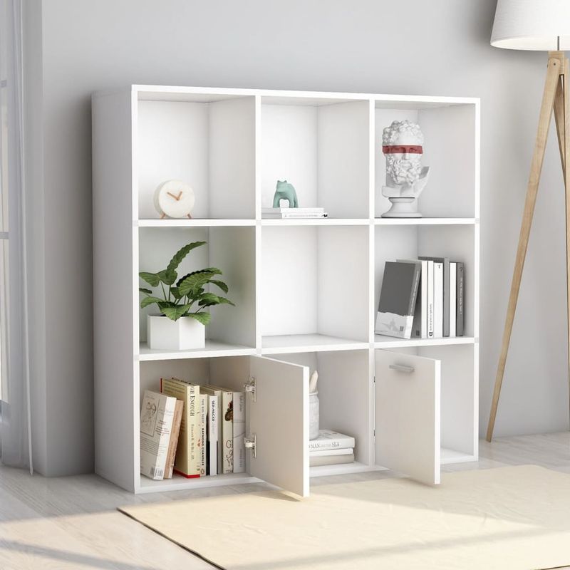 Casa si Gradina - Mobilier - Biblioteci si rafturi - Biblioteci - Biblioteca, alb, 98 x 30 x 98 cm, PAL - Infinity.ro