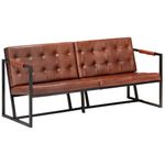 Casa si Gradina - Mobilier - Canapele si coltare - Canapele - Canapea cu 3 locuri, maro, piele naturala de capra - Infinity.ro