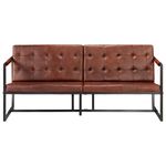 Casa si Gradina - Mobilier - Canapele si coltare - Canapele - Canapea cu 3 locuri, maro, piele naturala de capra - Infinity.ro