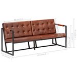 Casa si Gradina - Mobilier - Canapele si coltare - Canapele - Canapea cu 3 locuri, maro, piele naturala de capra - Infinity.ro