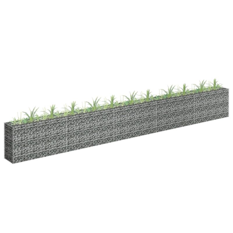 Casa si Gradina - Gradinarit si plante - Plante si ghivece - Ghivece si suporturi - Strat inaltat gabion, 450 x 30 x 60 cm, otel inoxidabil - Infinity.ro