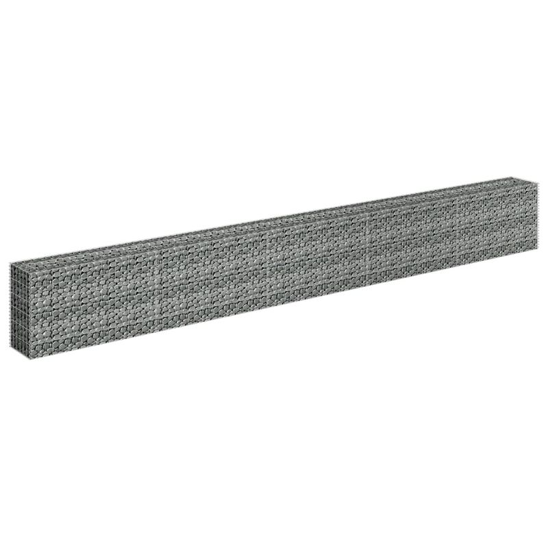 Casa si Gradina - Gradinarit si plante - Plante si ghivece - Ghivece si suporturi - Strat inaltat gabion, 450 x 30 x 60 cm, otel inoxidabil - Infinity.ro