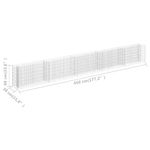 Casa si Gradina - Gradinarit si plante - Plante si ghivece - Ghivece si suporturi - Strat inaltat gabion, 450 x 30 x 60 cm, otel inoxidabil - Infinity.ro