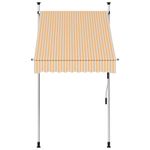 Casa si Gradina - Gradina si terasa - Umbrele si pavilioane - Umbrele - Copertina retractabila manual, dungi portocaliu si alb, 100 cm - Infinity.ro