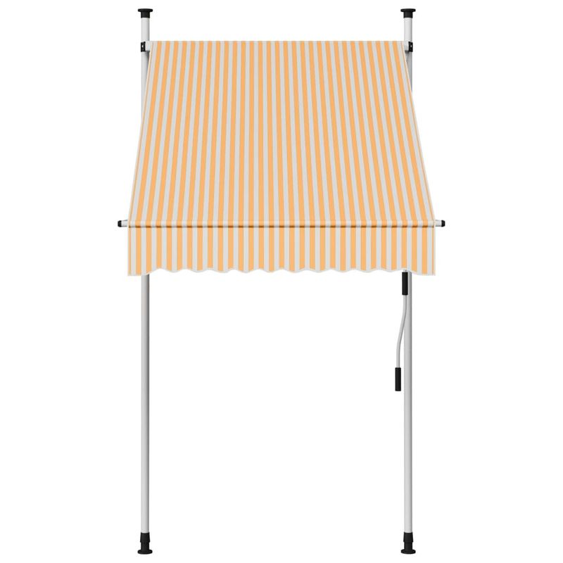 Casa si Gradina - Gradina si terasa - Umbrele si pavilioane - Umbrele - Copertina retractabila manual, dungi portocaliu si alb, 100 cm - Infinity.ro