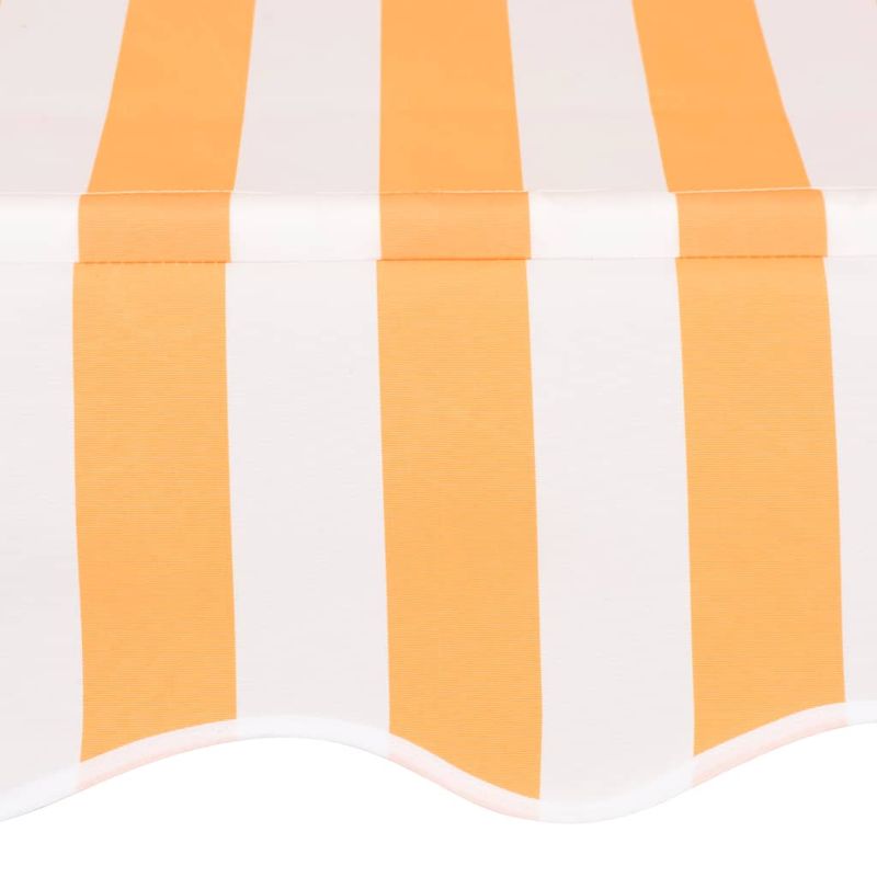 Casa si Gradina - Gradina si terasa - Umbrele si pavilioane - Umbrele - Copertina retractabila manual, dungi portocaliu si alb, 100 cm - Infinity.ro
