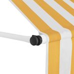 Casa si Gradina - Gradina si terasa - Umbrele si pavilioane - Umbrele - Copertina retractabila manual, dungi portocaliu si alb, 100 cm - Infinity.ro
