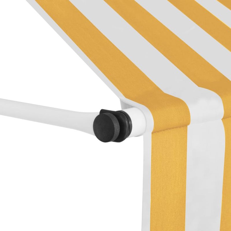 Casa si Gradina - Gradina si terasa - Umbrele si pavilioane - Umbrele - Copertina retractabila manual, dungi portocaliu si alb, 100 cm - Infinity.ro