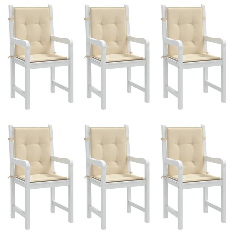 Casa si Gradina - Textile si covoare - Perne si pilote - Perne decorative - Perne scaun cu spatar mic, 6 buc., bej, 100x50x3 cm, textil oxford - Infinity.ro