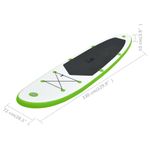 Sport si Outdoor - Sporturi acvatice - Sporturi pe placa - Stand up paddle - Set placa SUP, verde și alb, mărime 330x72x10 cm - Infinity.ro