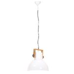 Casa si Gradina - Corpuri si surse de iluminat - Veioze si lampi - Lampi de veghe - Lampa suspendata industriala, 25 W, alb, 40 cm, E27, rotund - Infinity.ro