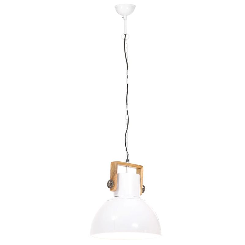 Casa si Gradina - Corpuri si surse de iluminat - Veioze si lampi - Lampi de veghe - Lampa suspendata industriala, 25 W, alb, 40 cm, E27, rotund - Infinity.ro